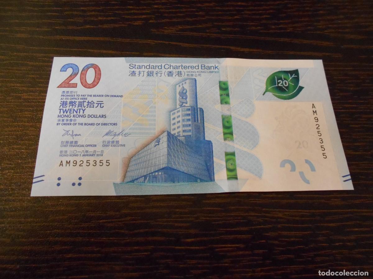Billetes extranjeros: HONG KONG-BILLETE-20 D&Oacute;LARES-1-1-2018-SC-UNC