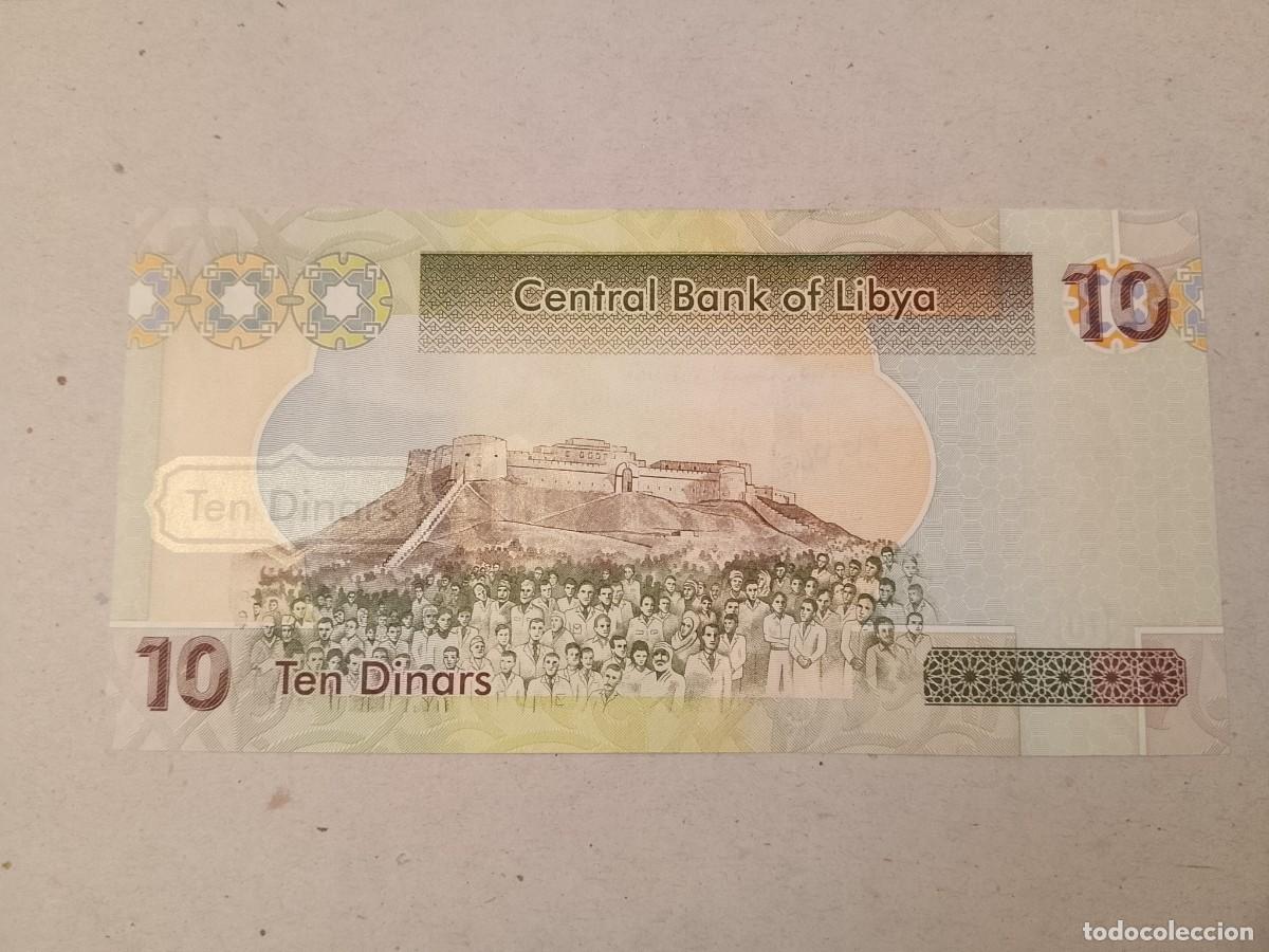 Billetes extranjeros: Billete Libia, 10 dinar, UNC - Foto 2