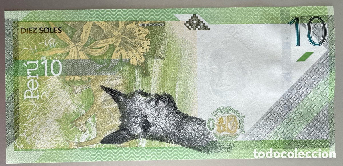 Billetes extranjeros: Per&uacute;. 10 soles. 2022 - Foto 2