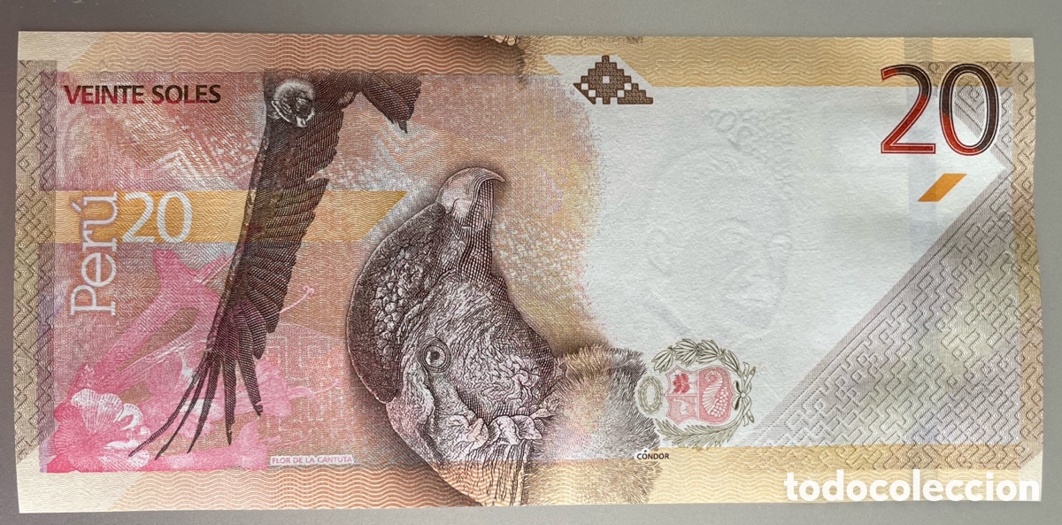 Billetes extranjeros: Per&uacute;. 20 soles. 2019 - Foto 2