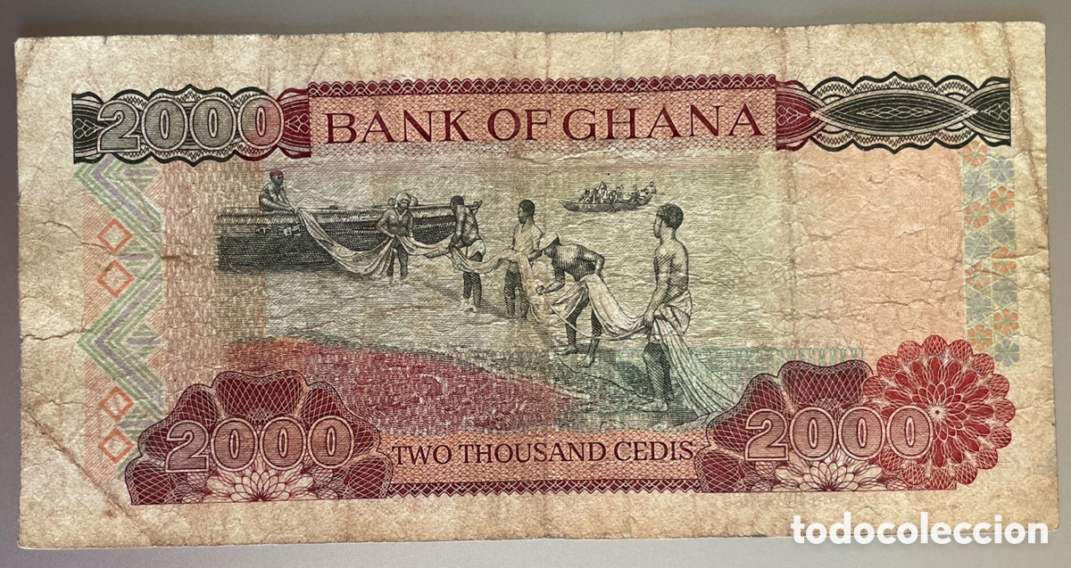 Billetes extranjeros: Ghana. 2000 Cedis. 2003