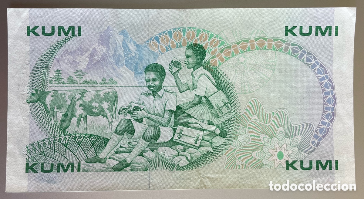 Billetes extranjeros: Kenya. Kenia. 10 Shillings 1988