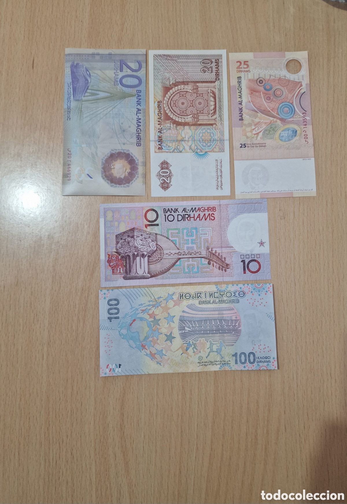 Billetes extranjeros: Lote billetes de marruecos - Foto 2