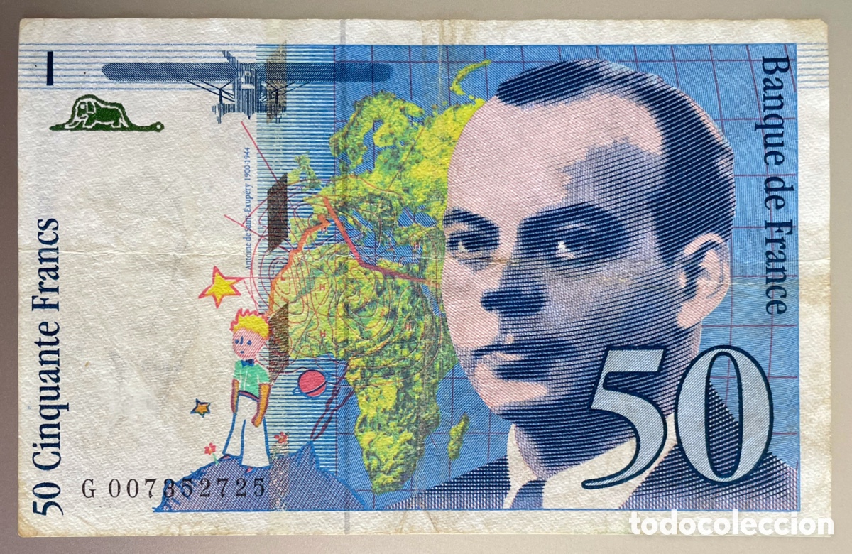 Billetes extranjeros: Francia. 50 francos. El principito. 1993 - Foto 2