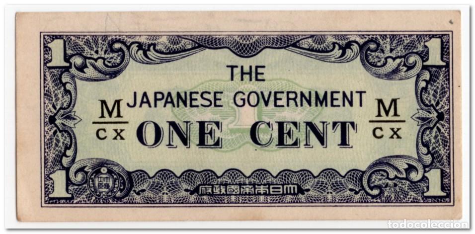 Billetes extranjeros: MALAYA,JAPANESE OCCUPATION,1 CENT,1942,P.M1,XF