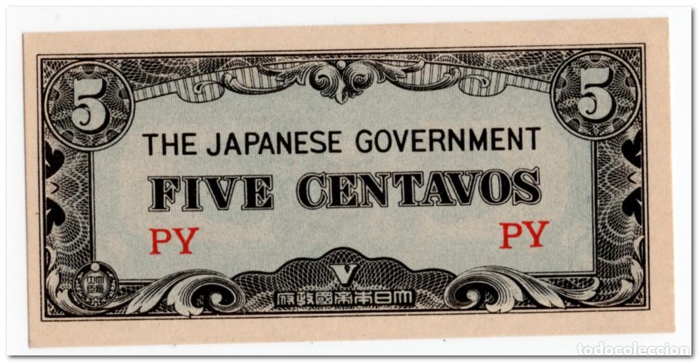 Billetes extranjeros: PHILIPPINES,JAPANESE GOVERNMENT,5 CENTAVOS,1942,P.103,UNC