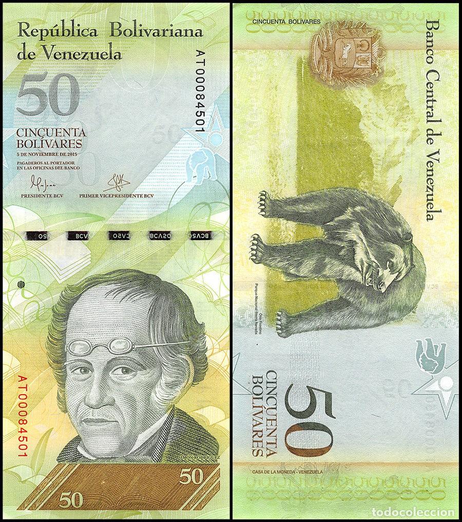 Billetes extranjeros: Venezuela 50 Bolivares 2015 n/s AP19788859 Sin Circular