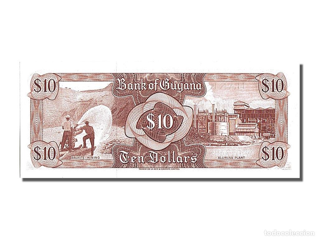 Billetes extranjeros: [#201305] Billete, 10 Dollars, Guyana, UNC - Foto 2