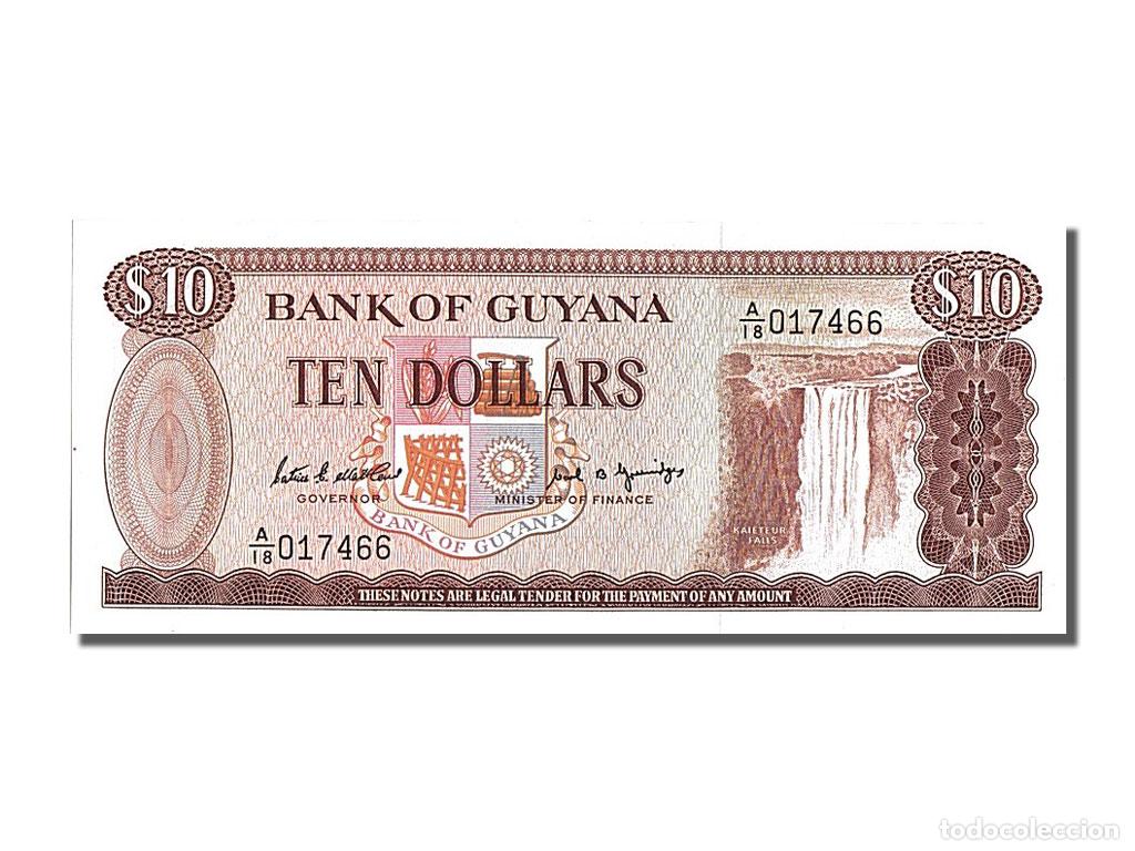 Billetes extranjeros: [#201305] Billete, 10 Dollars, Guyana, UNC