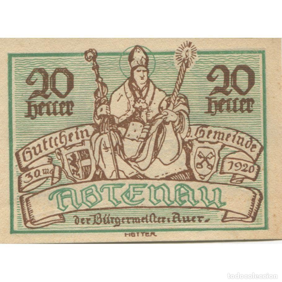 Billetes extranjeros: [#283588] Billete, Austria, Abtenau, 20 Heller, personnage, 1920-12-31, SC, Mehl:FS 3a