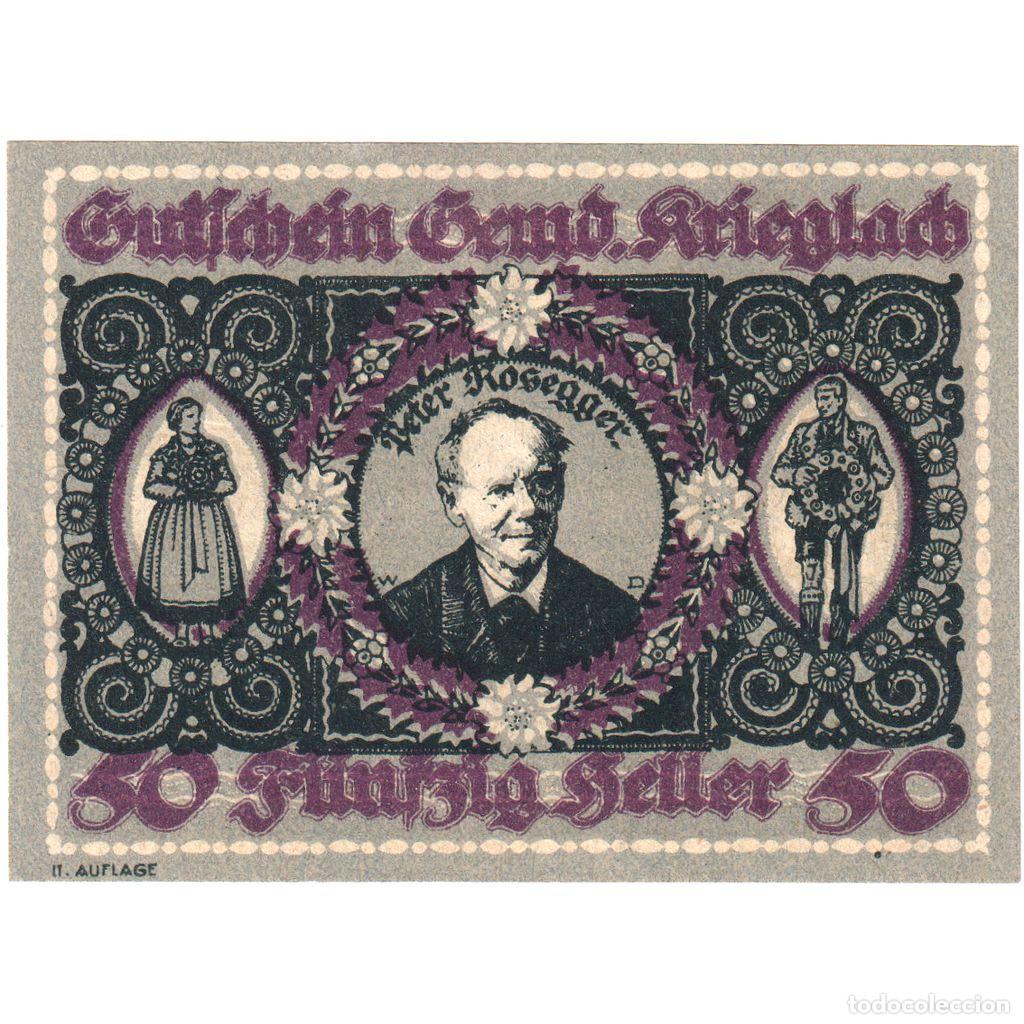Billetes extranjeros: [#289138] Austria, Krieglach, 50 Heller, 1920-10-31, SC