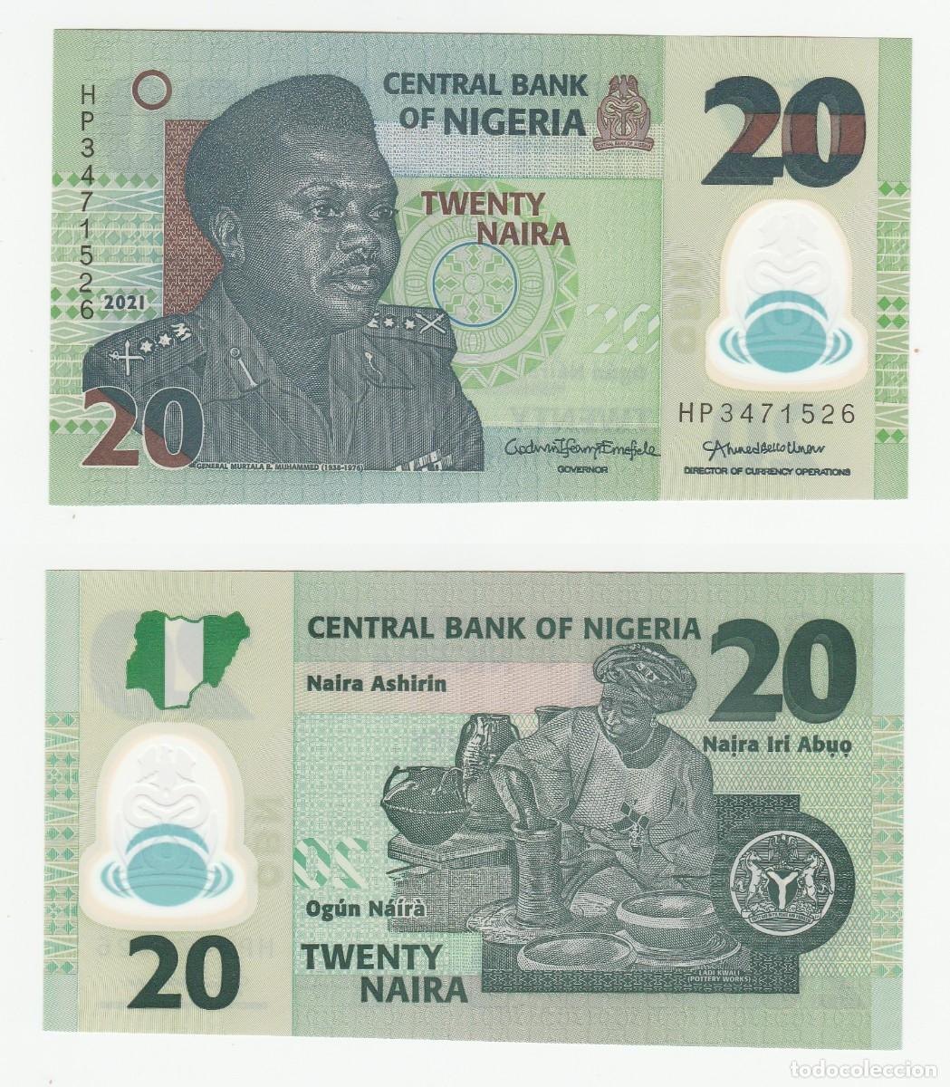 Billetes extranjeros: Nigeria 20 Naira 2021 n/s HP3471556 Pol&iacute;mero Sin Circular