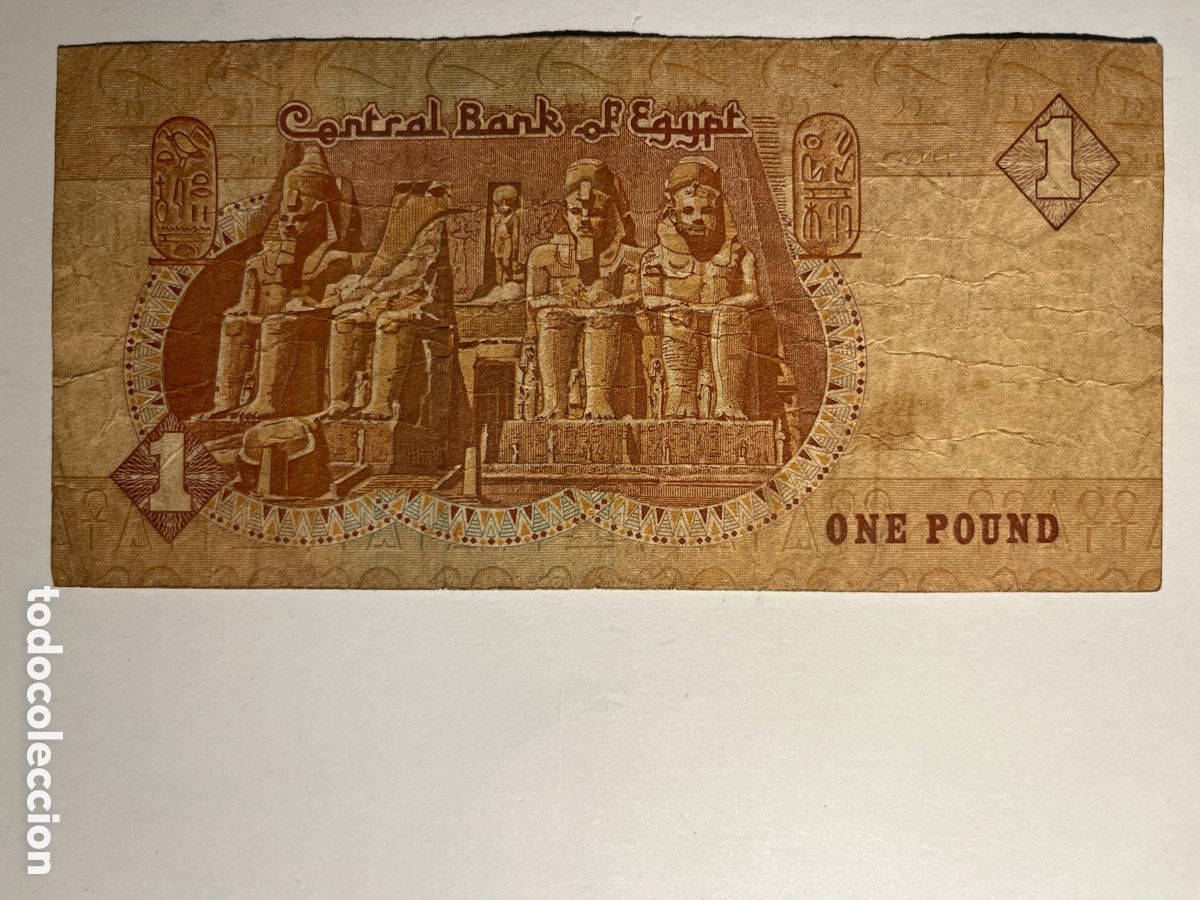 Billetes extranjeros: Billete. Egipto. Egypt. 1 pound. - Foto 2
