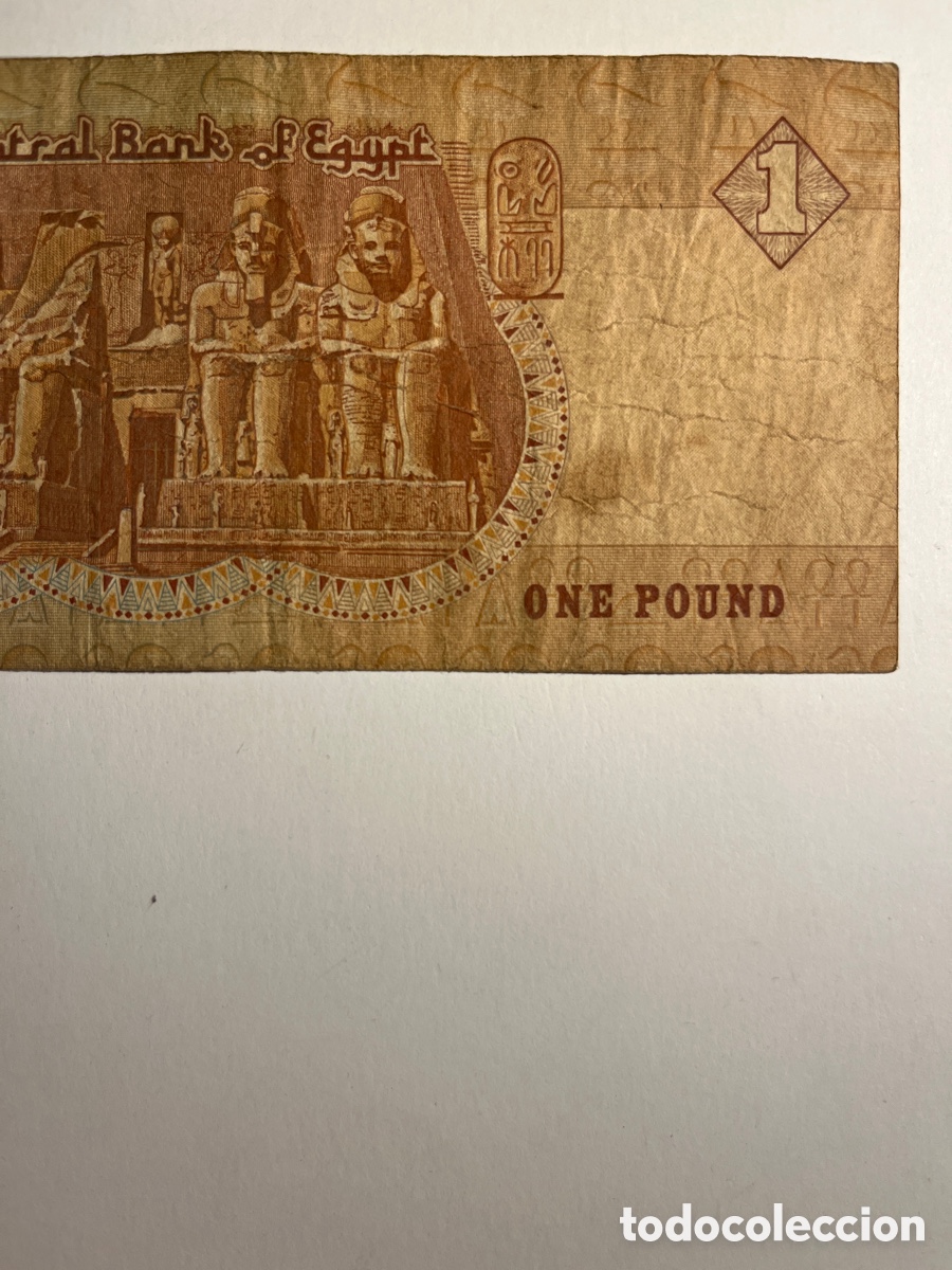 Billetes extranjeros: Billete. Egipto. Egypt. 1 pound. - Foto 5