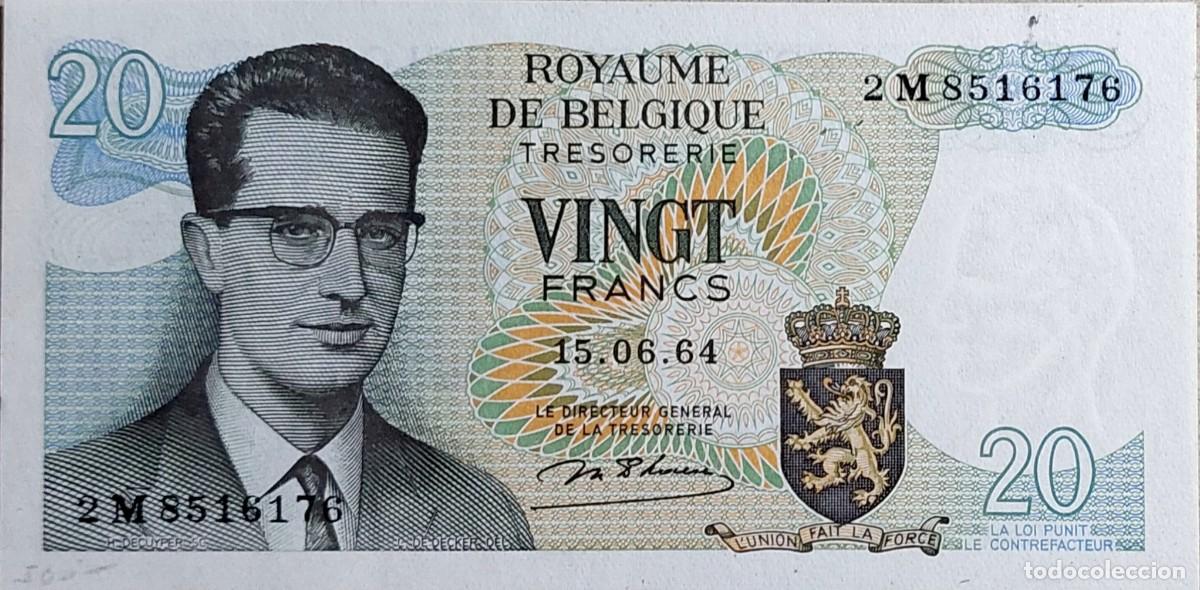 Billetes extranjeros: LOTE DE 4 BILLETES ( BELGICA ) 1964/1975 MISMA SERIE VALORES 20,50,100,500,F,BELGAS