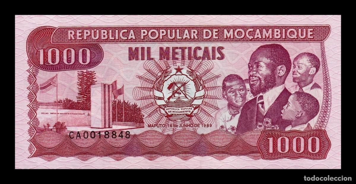 Billetes extranjeros: Mozambique 1000 Meticais 1989 Pick 132c Sc Unc