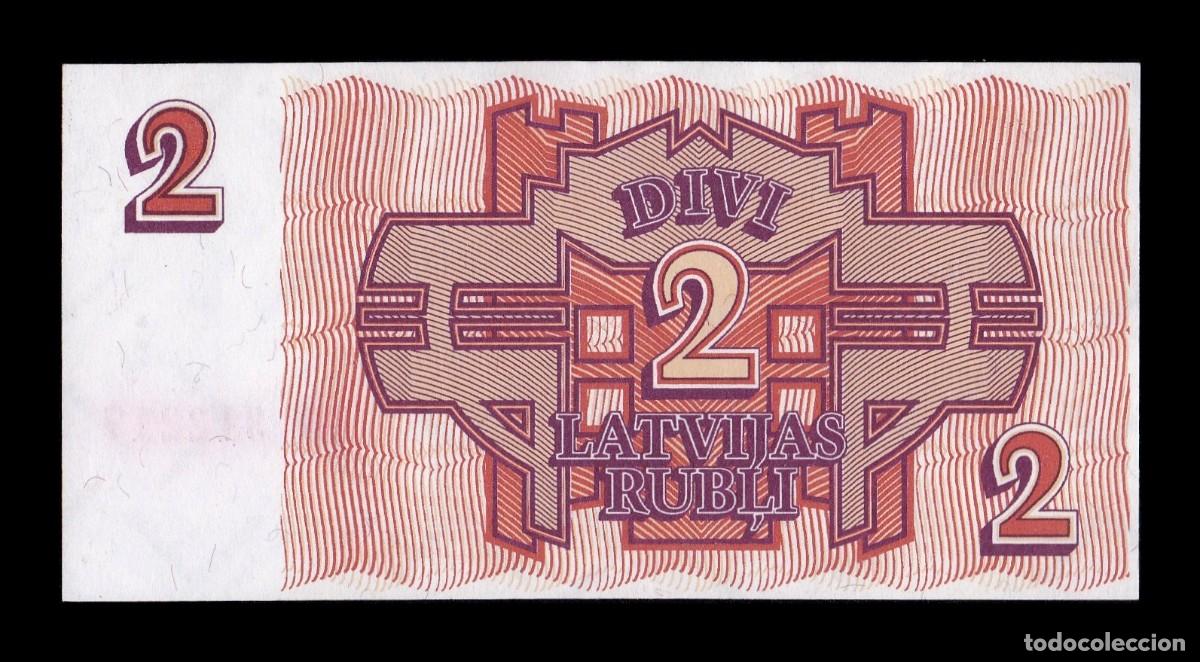 Billetes extranjeros: Letonia 2 Rublos 1992 Pick 36 Sc Unc - Foto 2