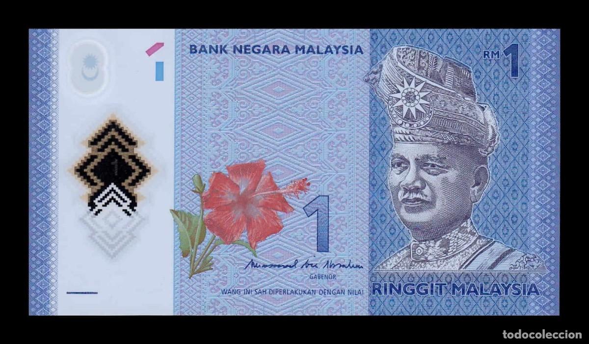 Billetes extranjeros: Malasia 1 Ringgit Tuanku Abdul Rahman 2011 (2017) Pick 51b Pol&iacute;mero Sc Unc