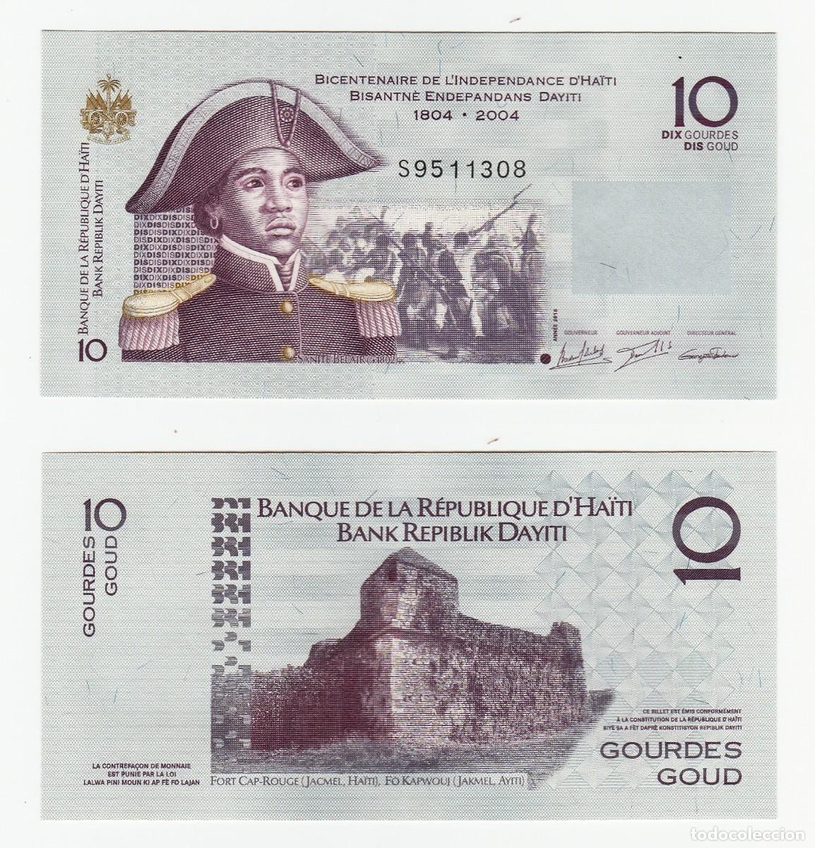 Billetes extranjeros: Haiti 10 Gourdes 2016 n/s S9511337 Sin Circular