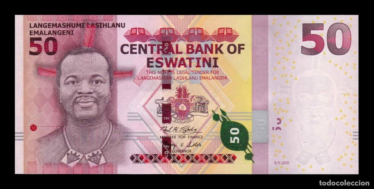 Billetes extranjeros: Suazilandia Eswatini 50 Emalangeni Mswati III Conmemorativo 2024 Pick 46 Sc Unc