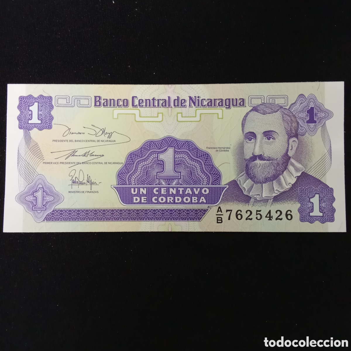 Billetes extranjeros: Billete Nicaragua 1 centavo