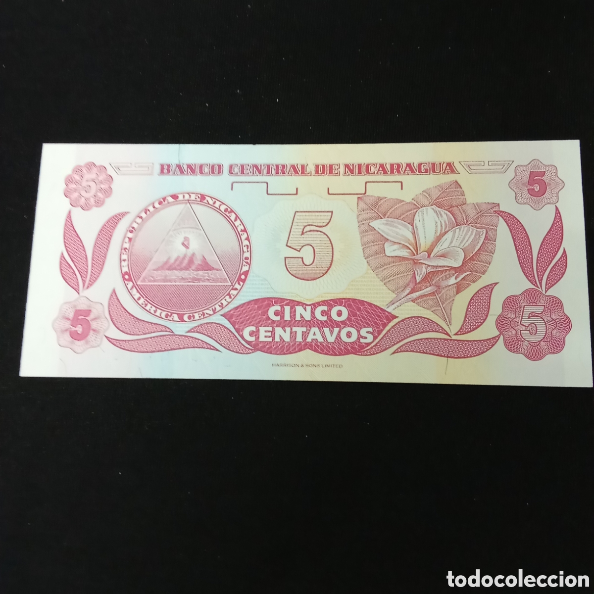 Billetes extranjeros: Billete Nicaragua 5 centavos - Foto 2