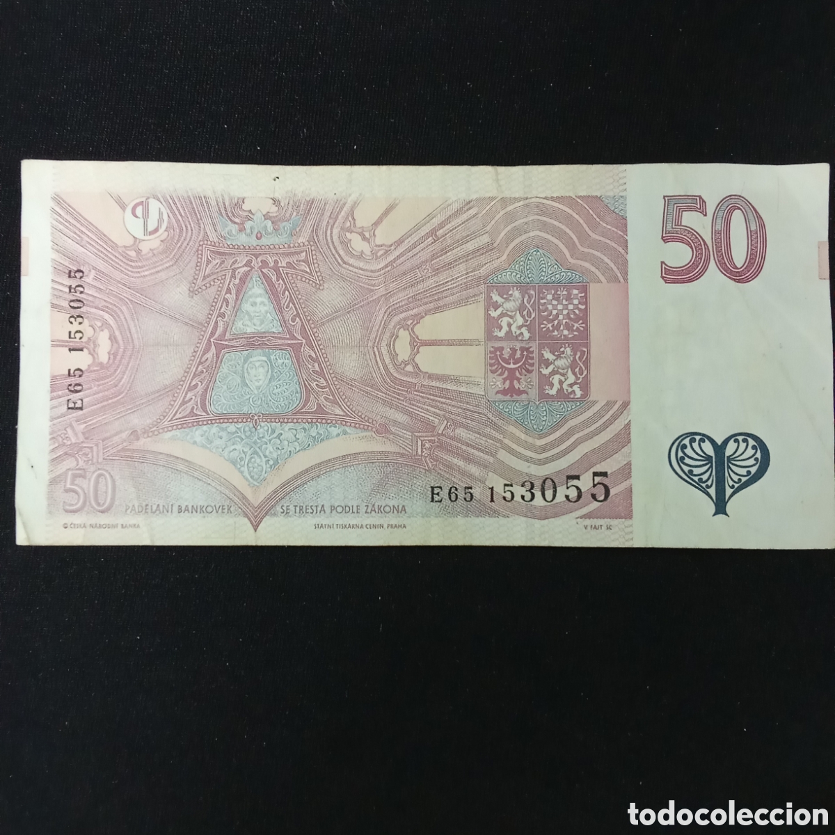 Billetes extranjeros: Rep&uacute;blica Checa 50 coronas a&ntilde;o 1997 - Foto 2