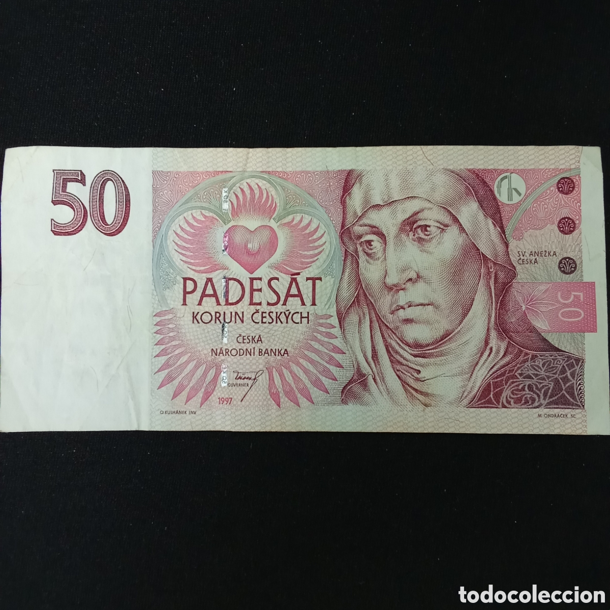 Billetes extranjeros: Rep&uacute;blica Checa 50 coronas a&ntilde;o 1997