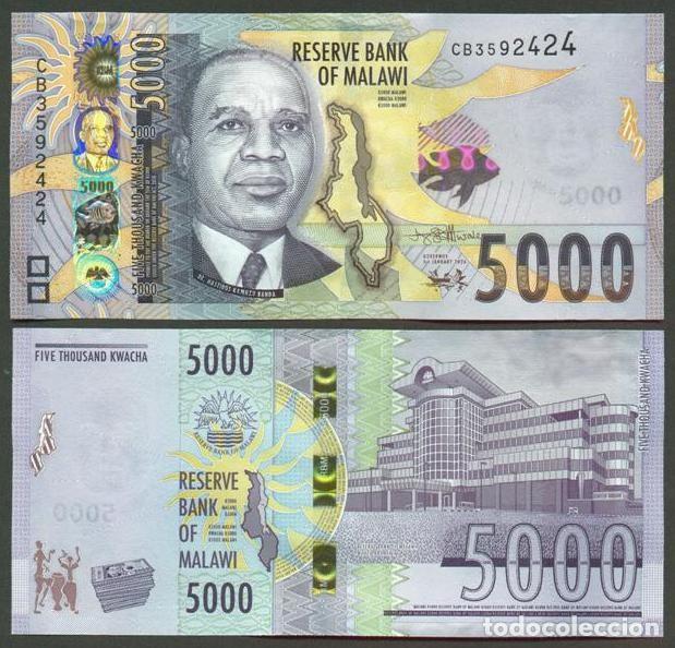 Billetes extranjeros: MALAWI. 5000 kwacha 1.1. 2026. S/C.