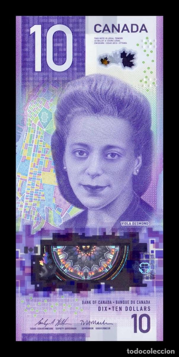 Billetes extranjeros: Canad&aacute; 10 D&oacute;lares Viola Desmond 2018 (2020) Pick 113b Pol&iacute;mero Sc Unc