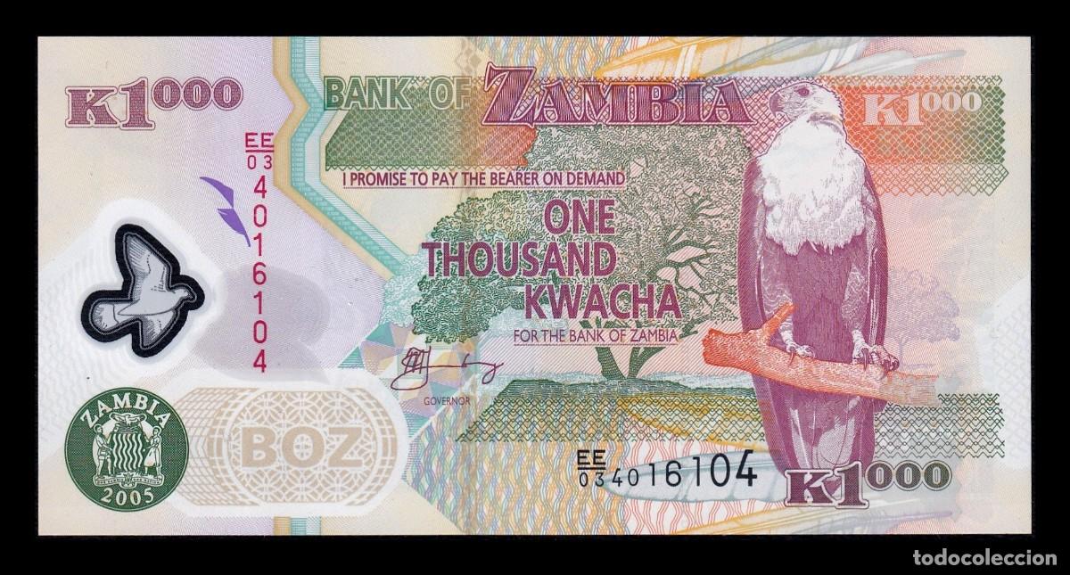 Billetes extranjeros: Zambia 1000 Kwacha 2005 Pick 44d Capicua Sc Unc