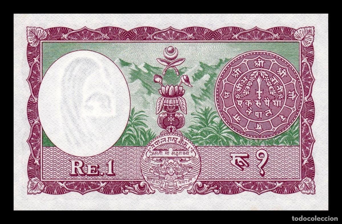 Billetes extranjeros: Nepal 1 Rupia 1968-1973 Pick 12 Sc Unc - Foto 2