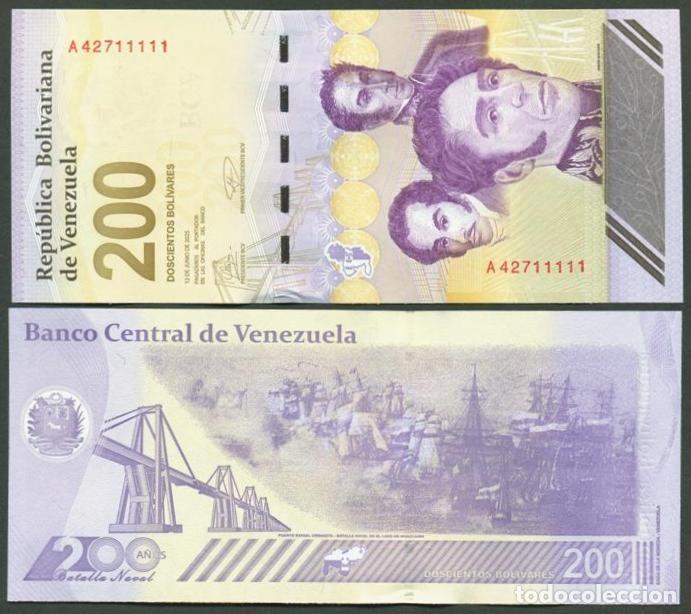 Billetes extranjeros: VENEZUELA. 200 bolivares digitales 12.6. 2025 (2026). Serie A. S/C.