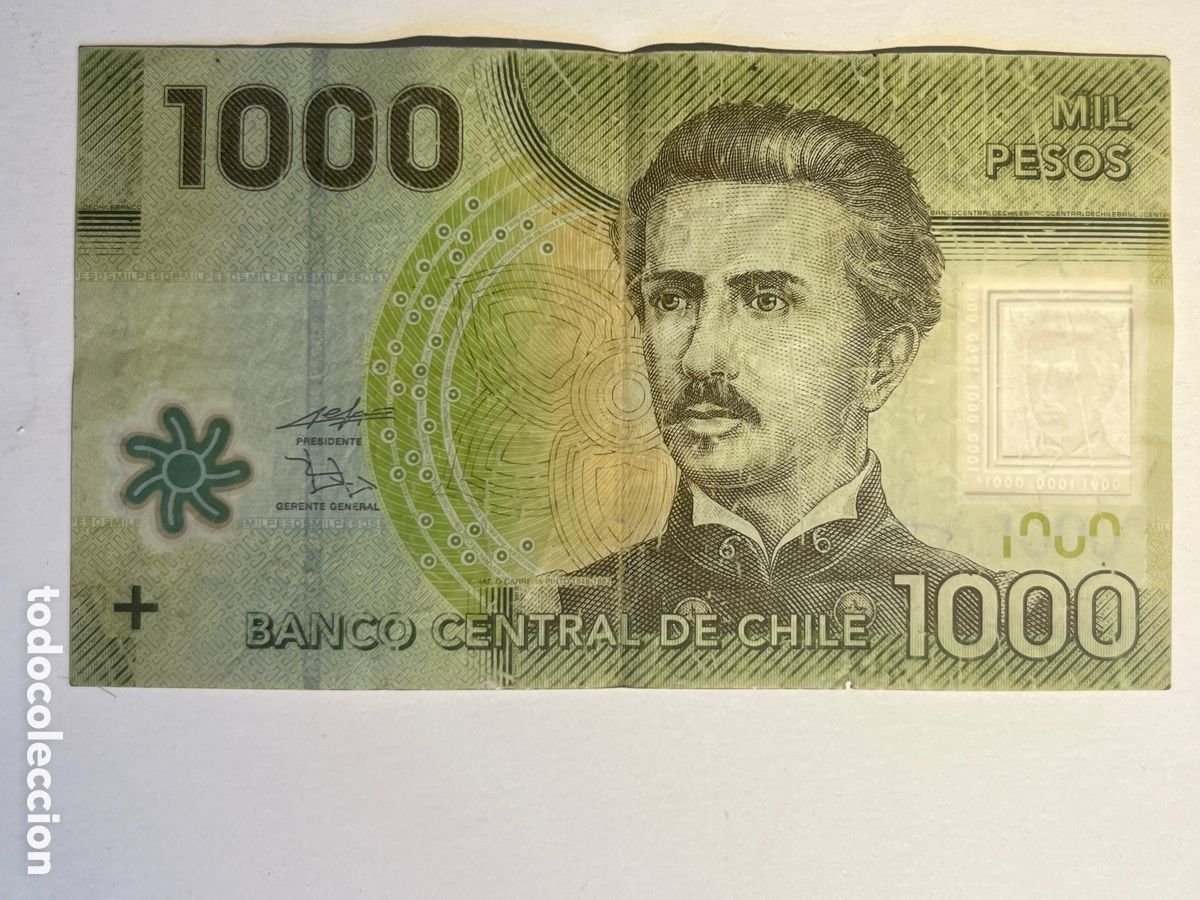 Billetes extranjeros: Billete. Chile. Mil 1000 pesos. 2011. Serie AG. usado