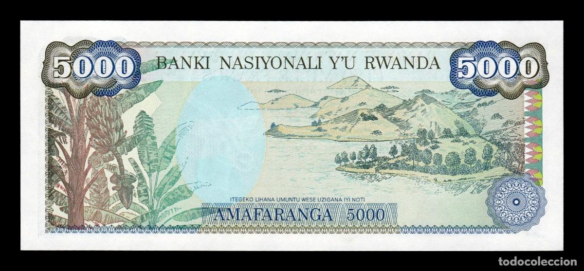Billetes extranjeros: Ruanda 5000 Francos 1988 Pick 22 Sc Unc - Foto 2