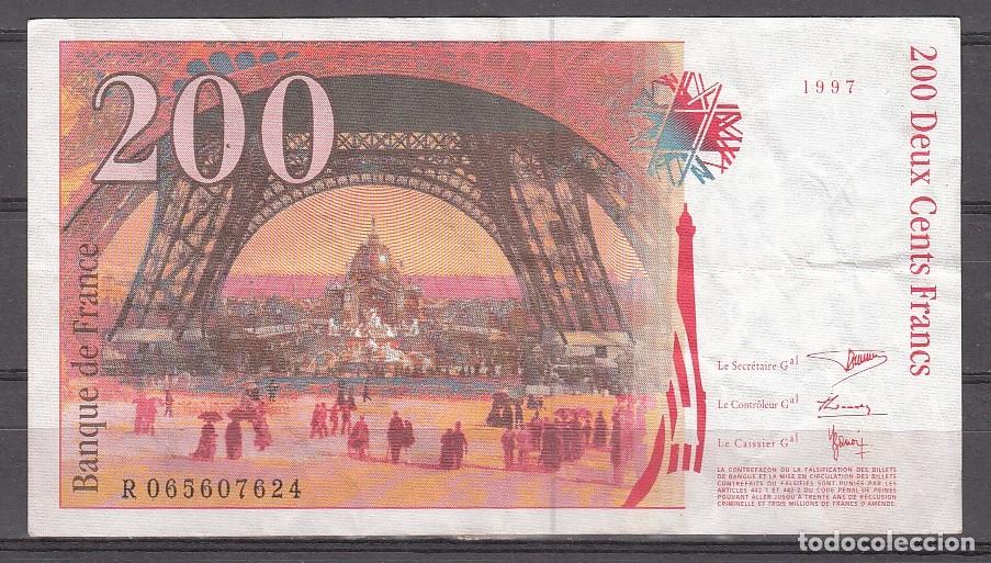 Billetes extranjeros: FRANCIA - BILLETE DE 200 FRANCS DE 1996 - GUSTAVE EIFFEL - Foto 2
