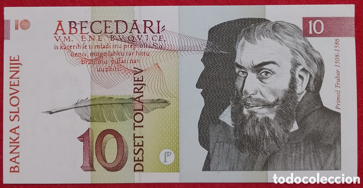 Billetes extranjeros: Billete de Eslovenia 10 Tolarjev Pick P#11 1992 s/c