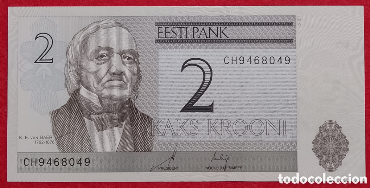 Billetes extranjeros: Billete de Estonia 1 Krooni Pick variante P#87b 2007 s/c