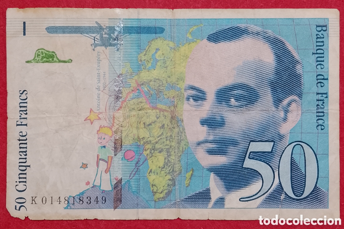 Billetes extranjeros: Billete de Francia 50 Francos Pick variante P#157b 1994