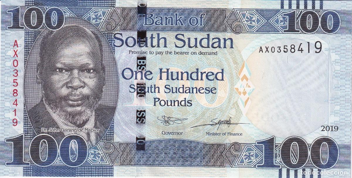 Billetes extranjeros: BILLETE DE SUDAN DEL SUR DE 100 POUND DEL A&Ntilde;O 2019 SIN CIRCULAR (UNC)