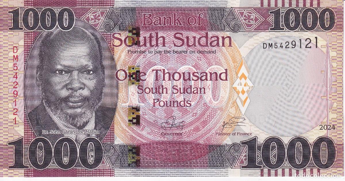 Billetes extranjeros: BILLETE DE SUDAN DEL SUR DE 1000 POUND DEL A&Ntilde;O 2024 SIN CIRCULAR (UNC)