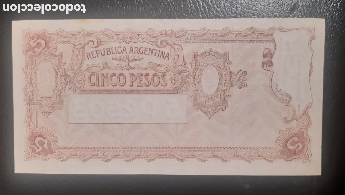 Billetes extranjeros: Billete Argentina 5 pesos sc- - Foto 2