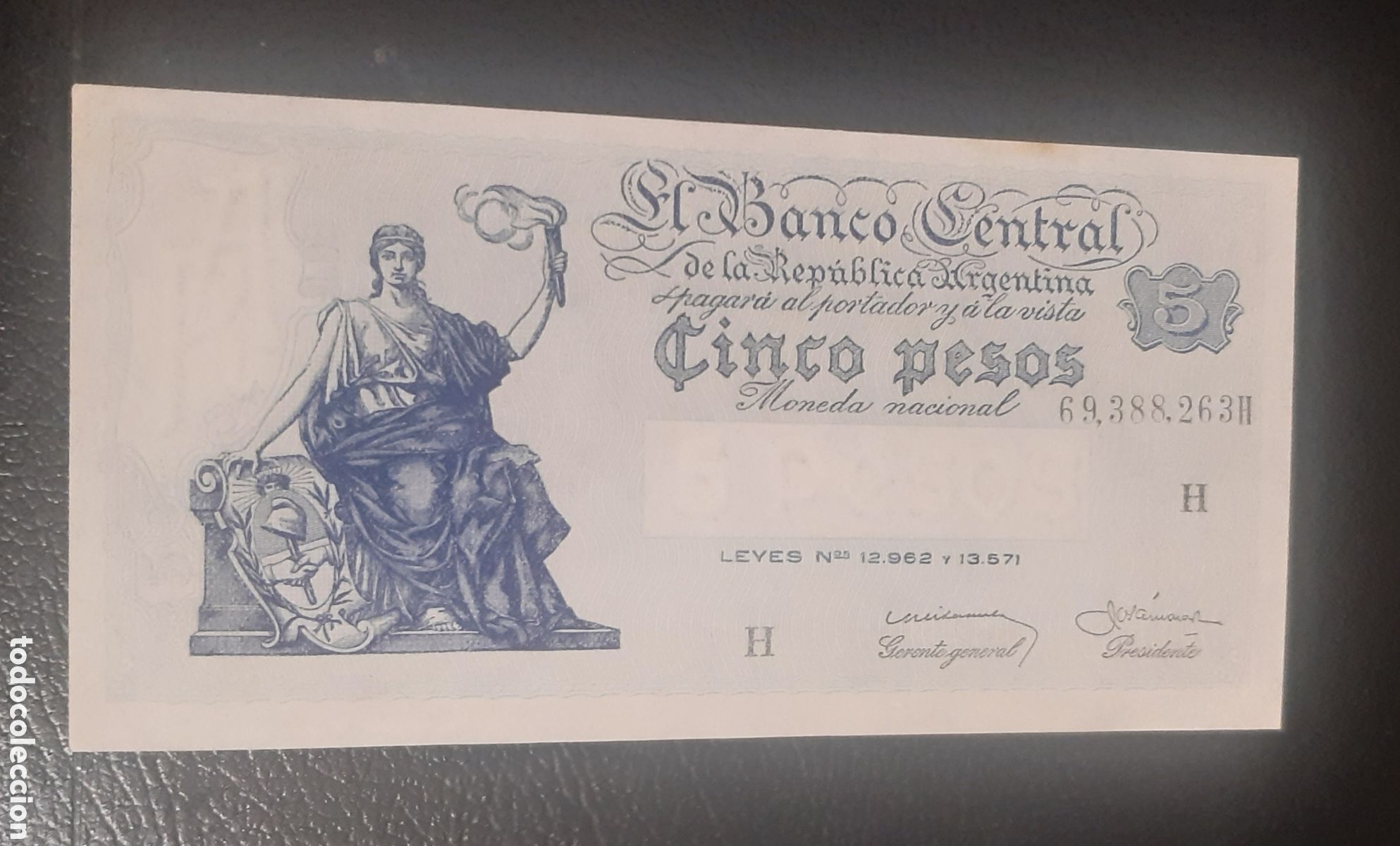 Billetes extranjeros: Billete Argentina 5 pesos sc-