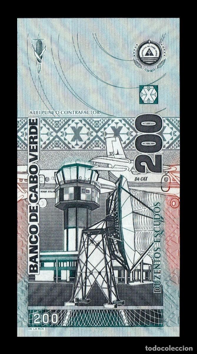 Billetes extranjeros: Cabo Verde 200 Escudos 2005 Pick 68 Sc Unc - Foto 2