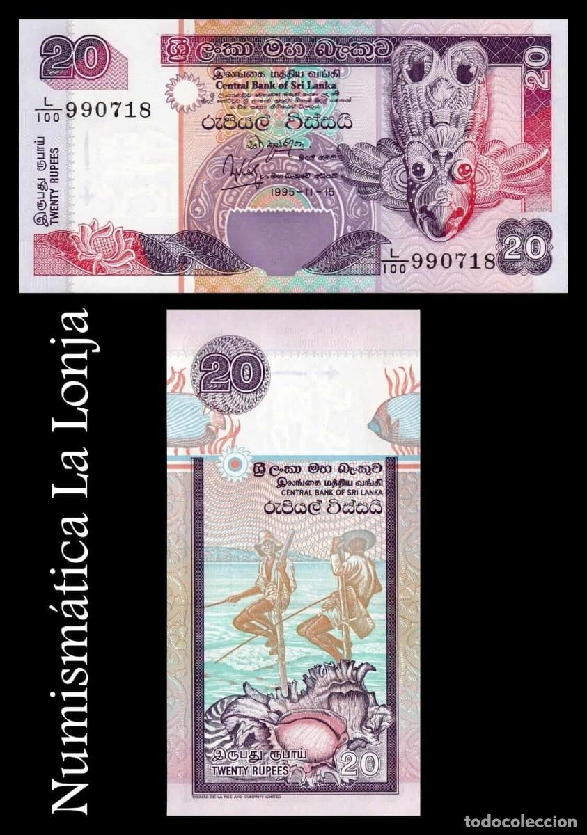 Billetes extranjeros: Sri Lanka 20 Rupias 1995 Pick 109a Sc Unc