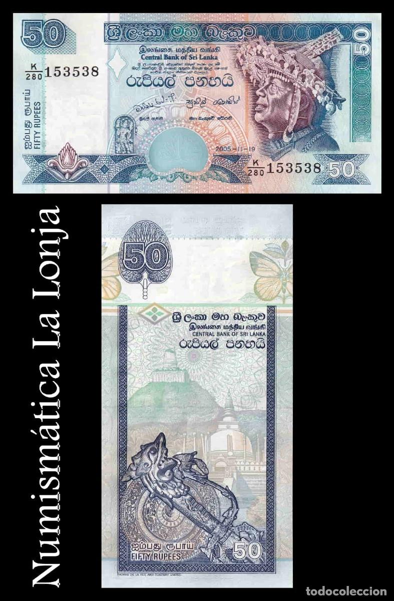 Billetes extranjeros: Sri Lanka 50 Rupias 2005 Pick 110e Sc Unc