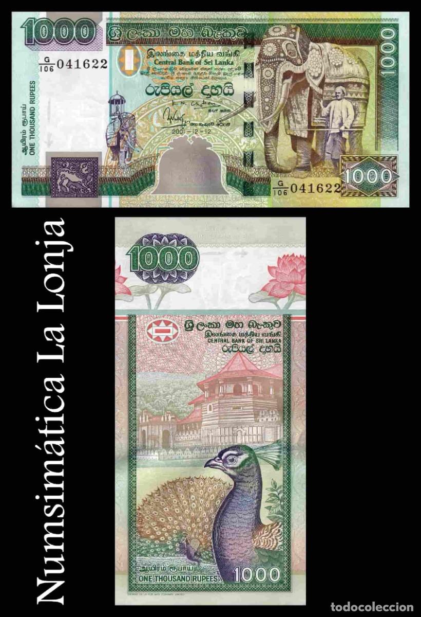 Billetes extranjeros: Sri Lanka 1000 Rupias 2001 Pick 120a Sc Unc