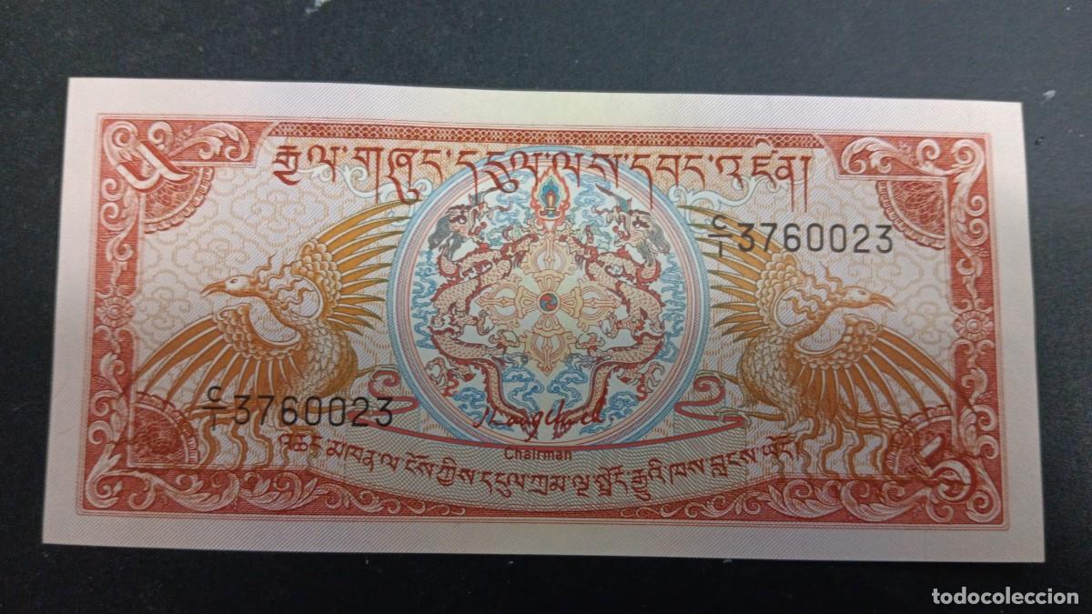 Billetes extranjeros: BHUTAN 5 NGULTRUM 1985 S/C P=13