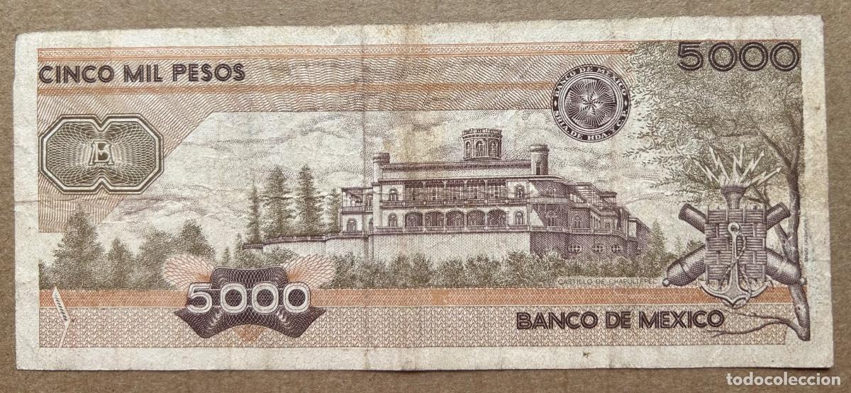 Billetes extranjeros: M&eacute;xico - 5000 Pesos 1987 - S2248622 - Bc - Foto 2
