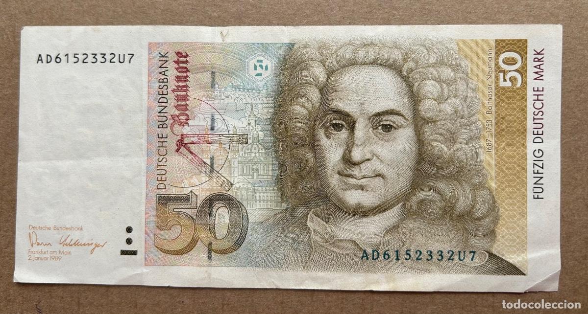Billetes extranjeros: Alemania- 50 Marcos 1989 - AD6152332U7 - Bc